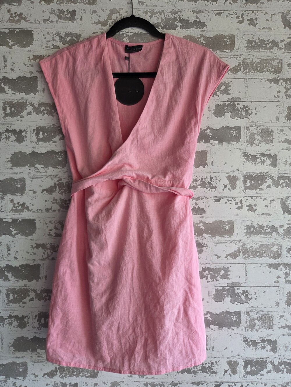 NWT White Fox Boutique Make It Shine Pink Wrap Mini Dress Size XS
